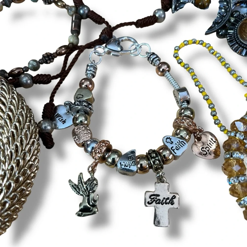 Elegant Gold and Brown Assortment of Bracelets - Picture 6 of 7